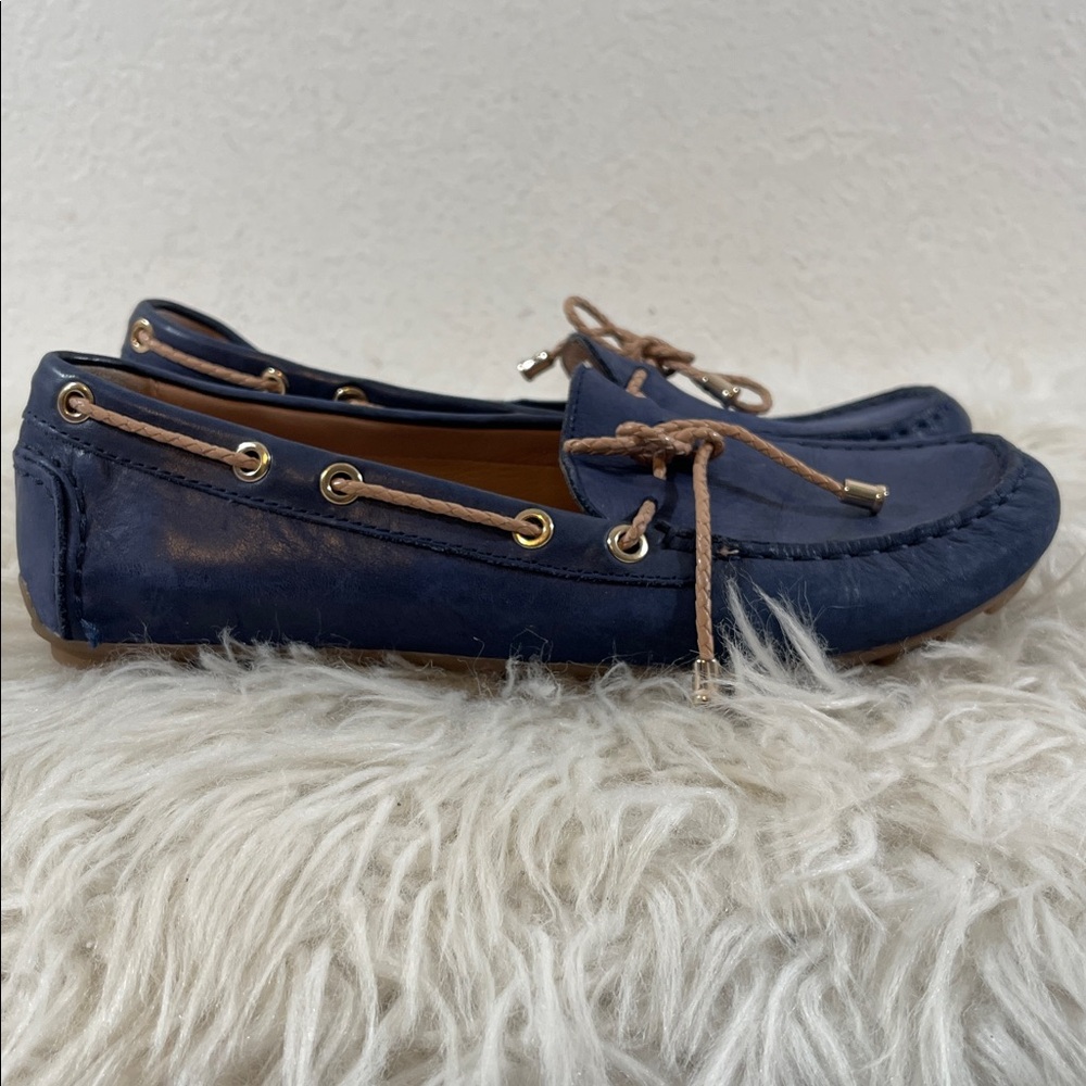 GEOX Respira Loafers Blue Round Toe Size 38 (7.5) - Picture 4 of 12